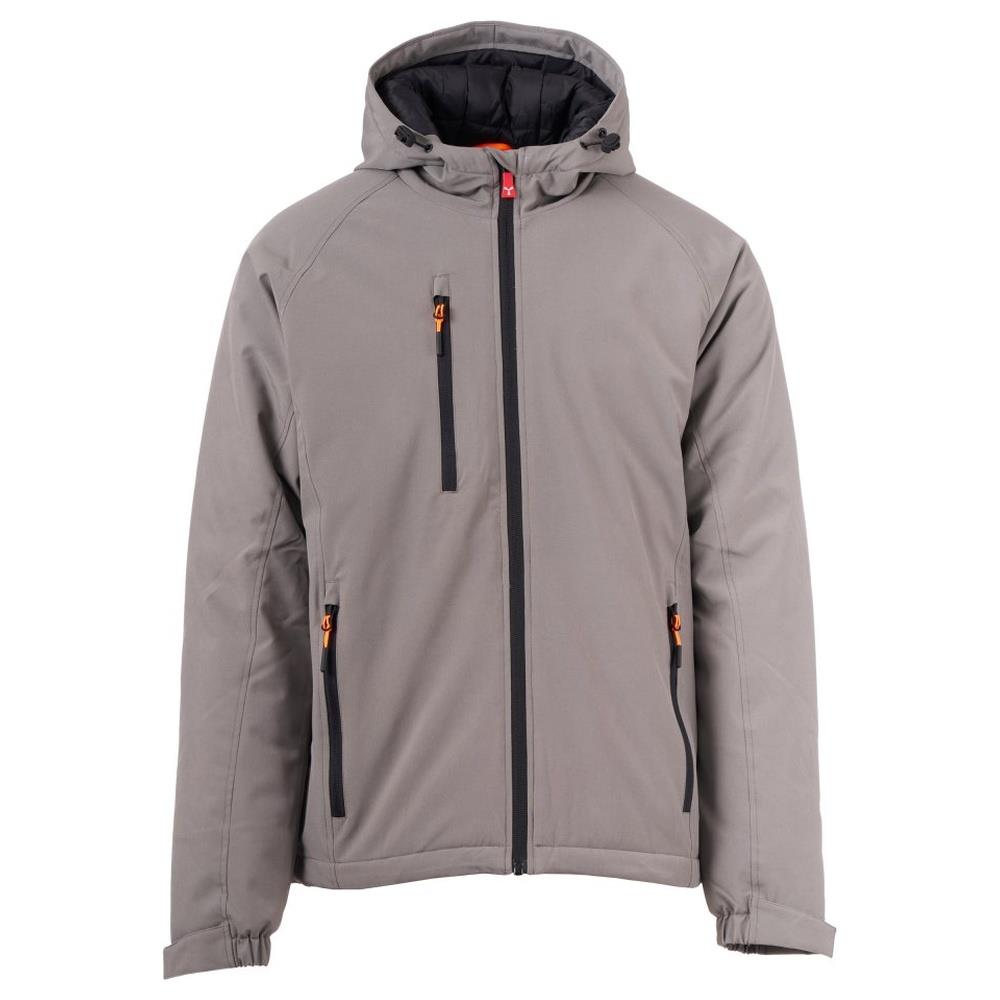 softshell con cappuccio payper gale ultralite pad 140 smoke/nero xxs