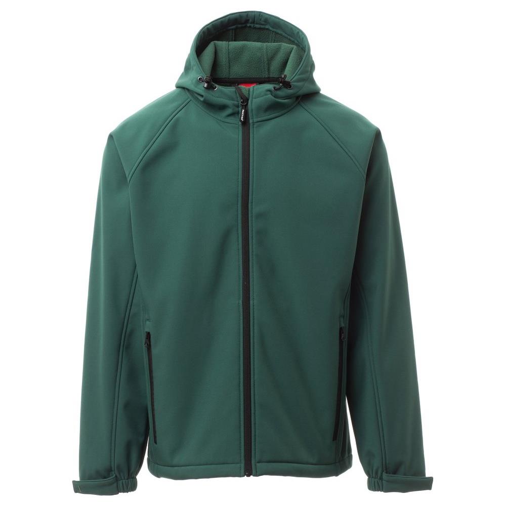 softshell con cappuccio payper gale verde xs