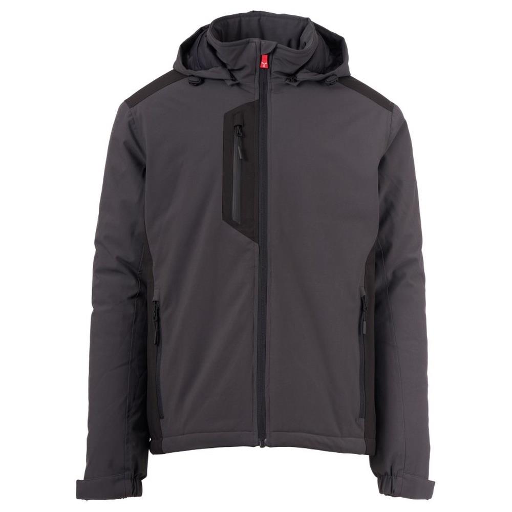 softshell con cappuccio payper galway ultralite pad 140 antracite/nero xxs