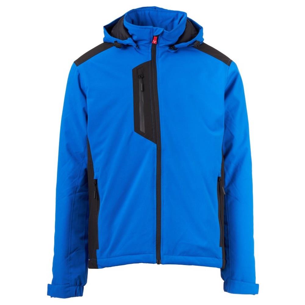 softshell con cappuccio payper galway ultralite pad 140 royal/nero xxs