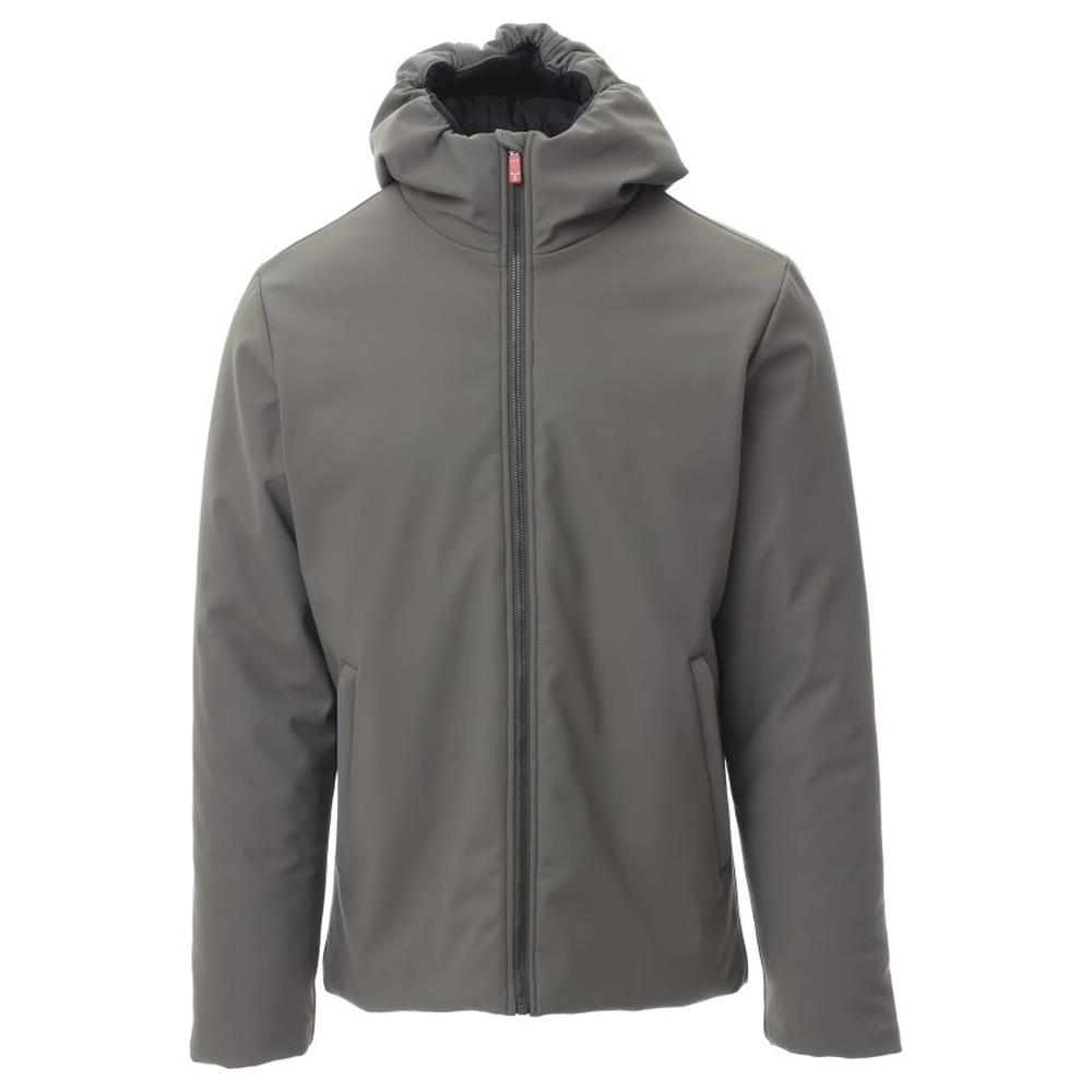 softshell con cappuccio payper oregon smoke/nero xs