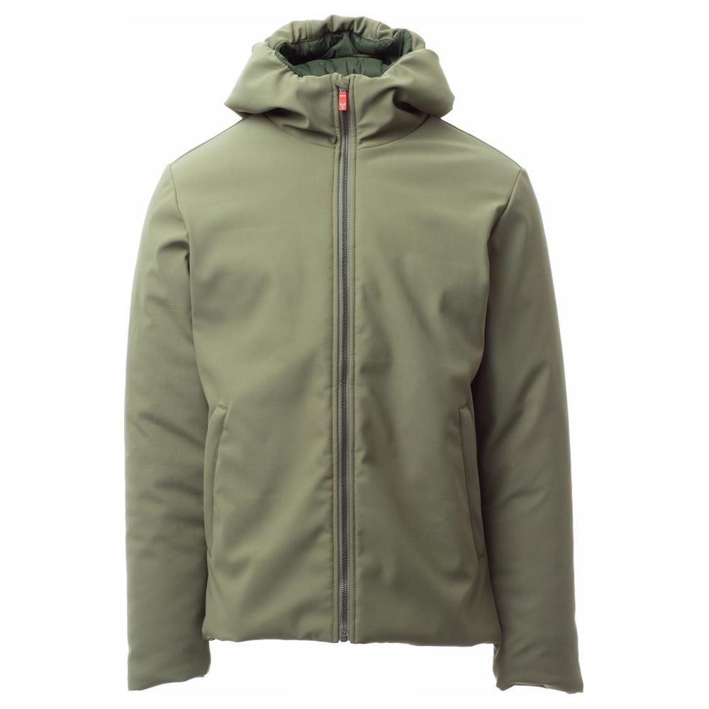 softshell con cappuccio payper oregon verde militare/verde xs