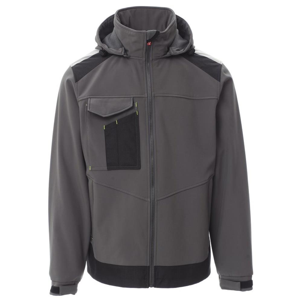 softshell con cappuccio payper performer 2.0 smoke/nero xs