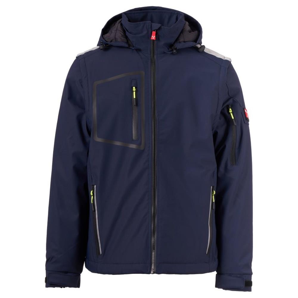 softshell con cappuccio payper stream 2in1 lite pad navy/nero xxs