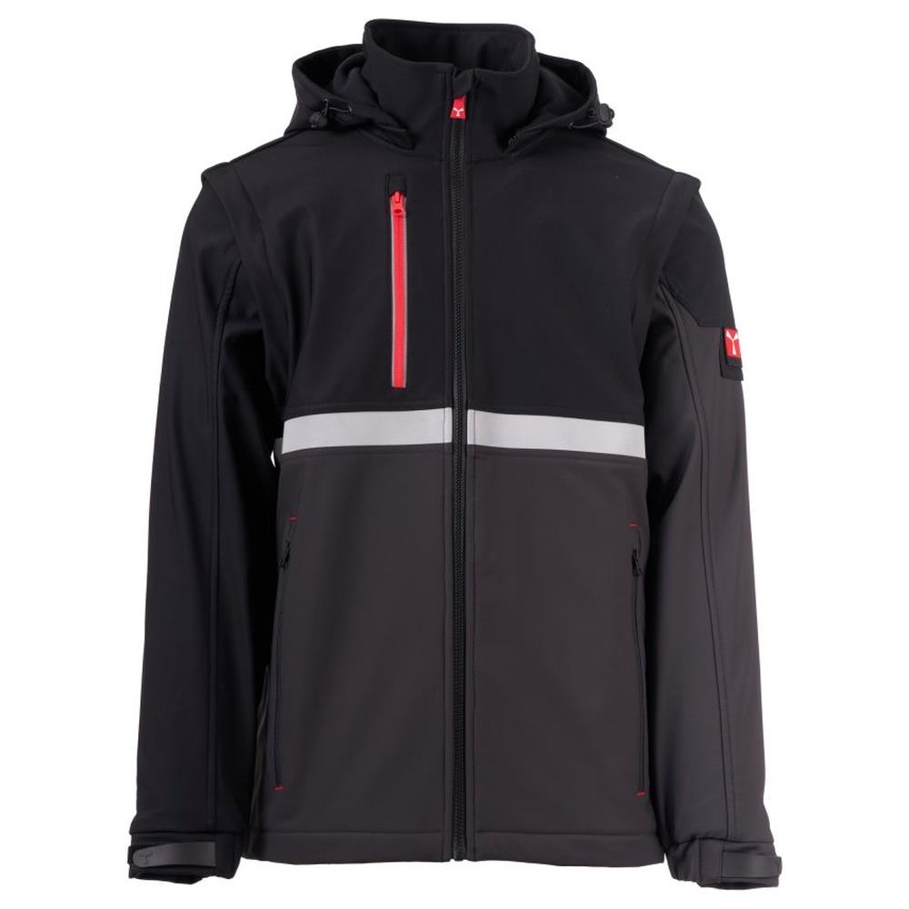 softshell con cappuccio payper wise 2in1 antracite/nero xxs