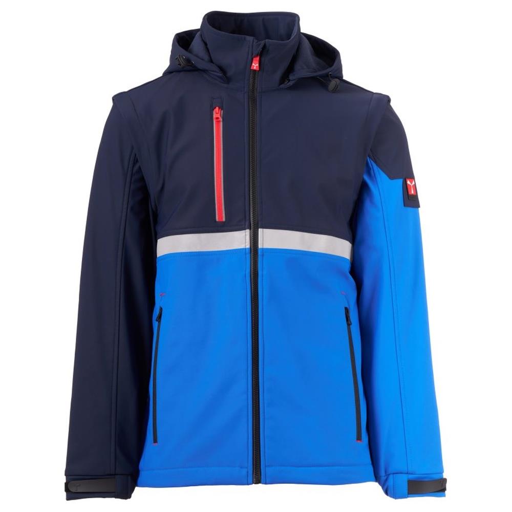 softshell con cappuccio payper wise 2in1 royal/navy xxs