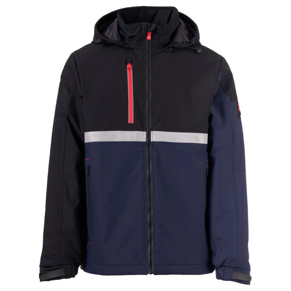 softshell con cappuccio payper wise lite pad navy/nero xxs