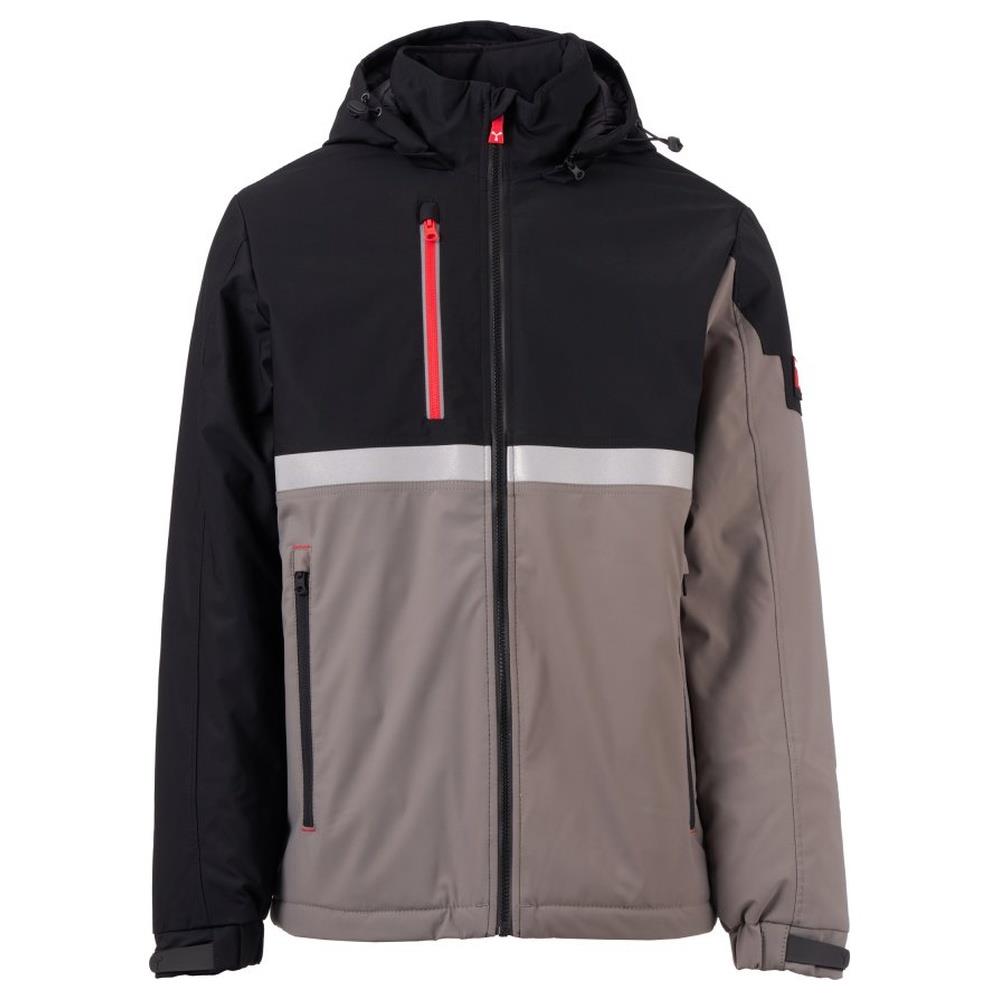 softshell con cappuccio payper wise lite pad smoke/nero xxs