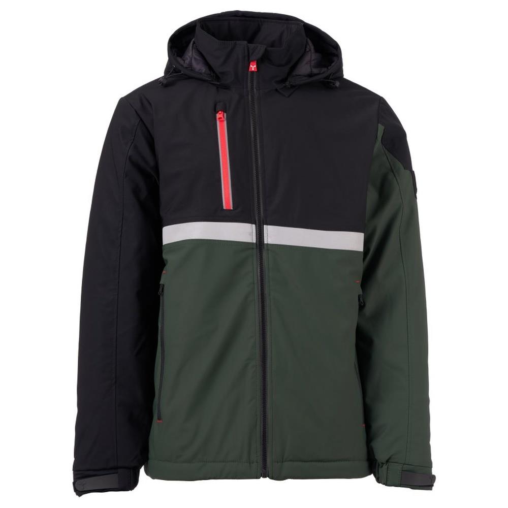 softshell con cappuccio payper wise lite pad verde foresta/nero xxs