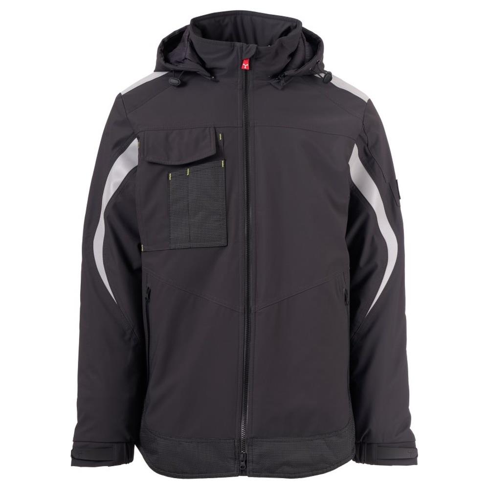softshell con cappuccio payper wonder lite pad antracite/nero xxs