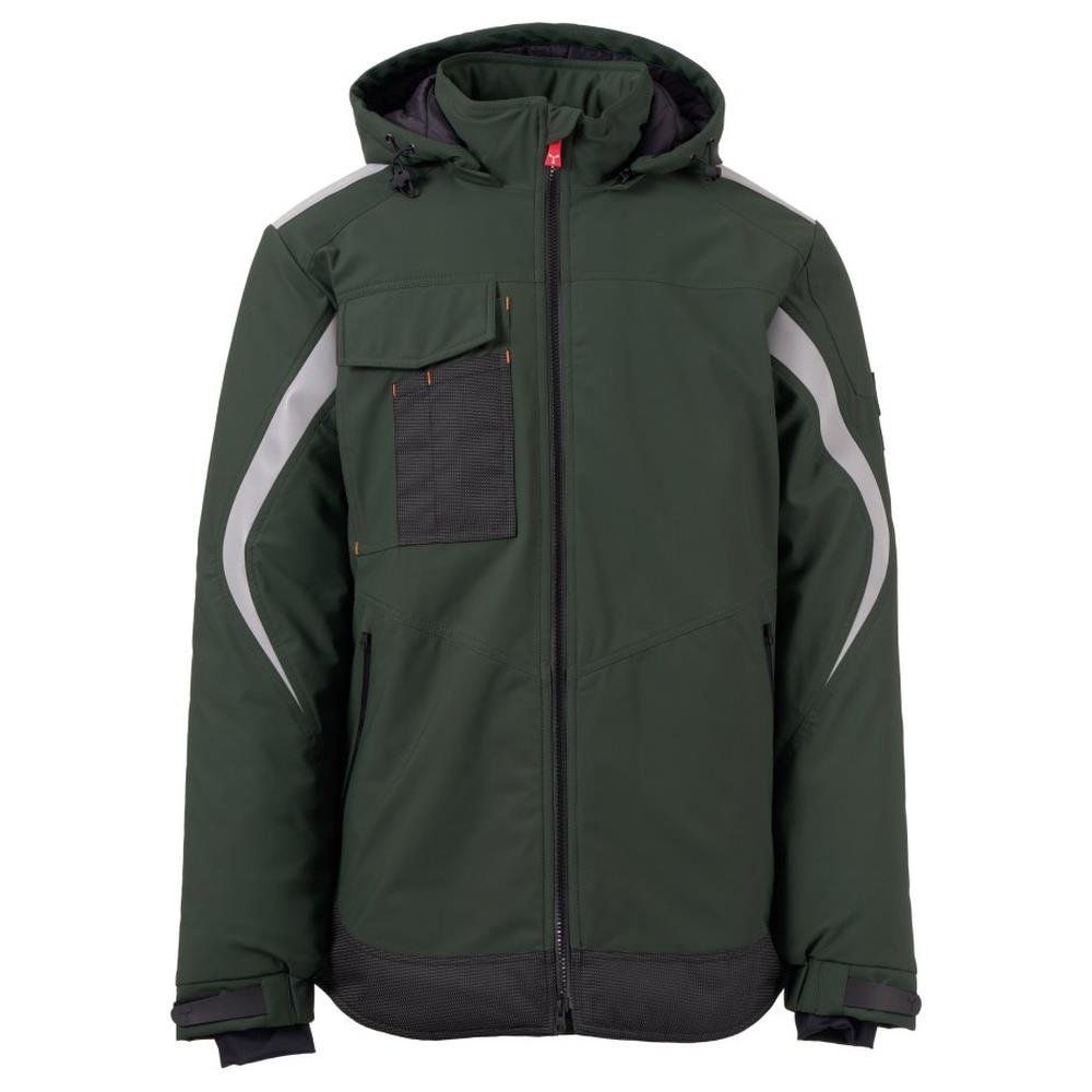 softshell con cappuccio payper wonder lite pad verde foresta/nero xxs