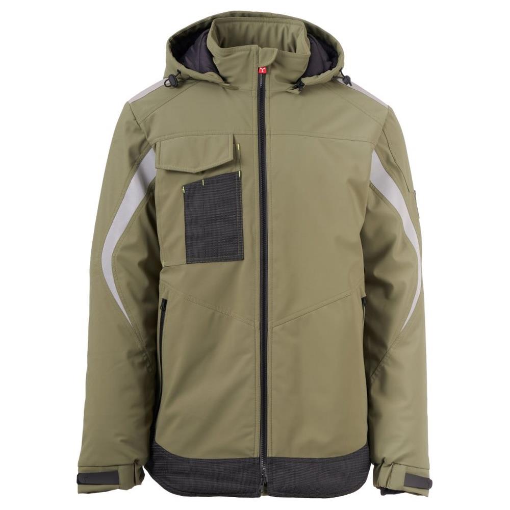softshell con cappuccio payper wonder lite pad verde militare/nero xxs
