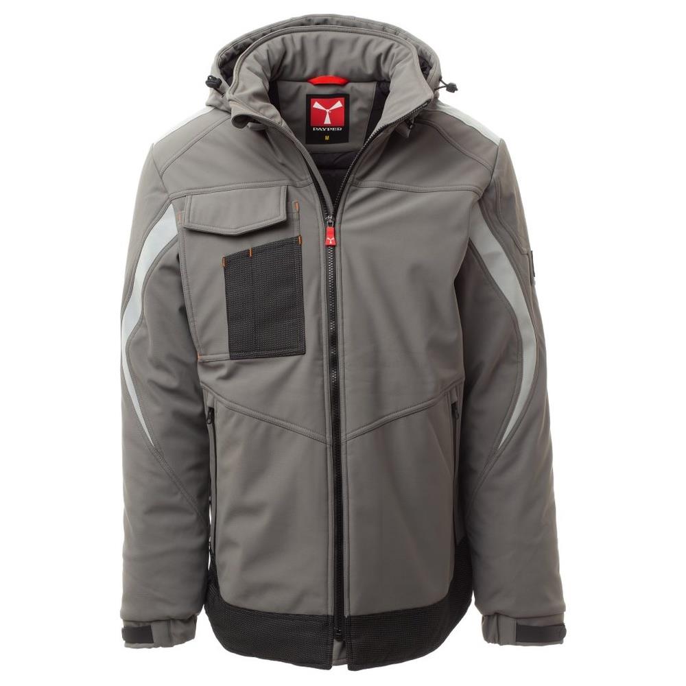 softshell con cappuccio payper wonder pad smoke/nero xxs