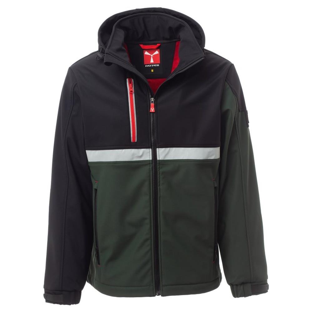 softshell leggero payper wise verde foresta/nero xxs