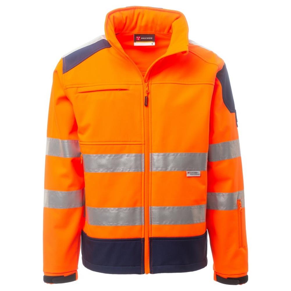 softshell payper screen arancione fluo/navy s