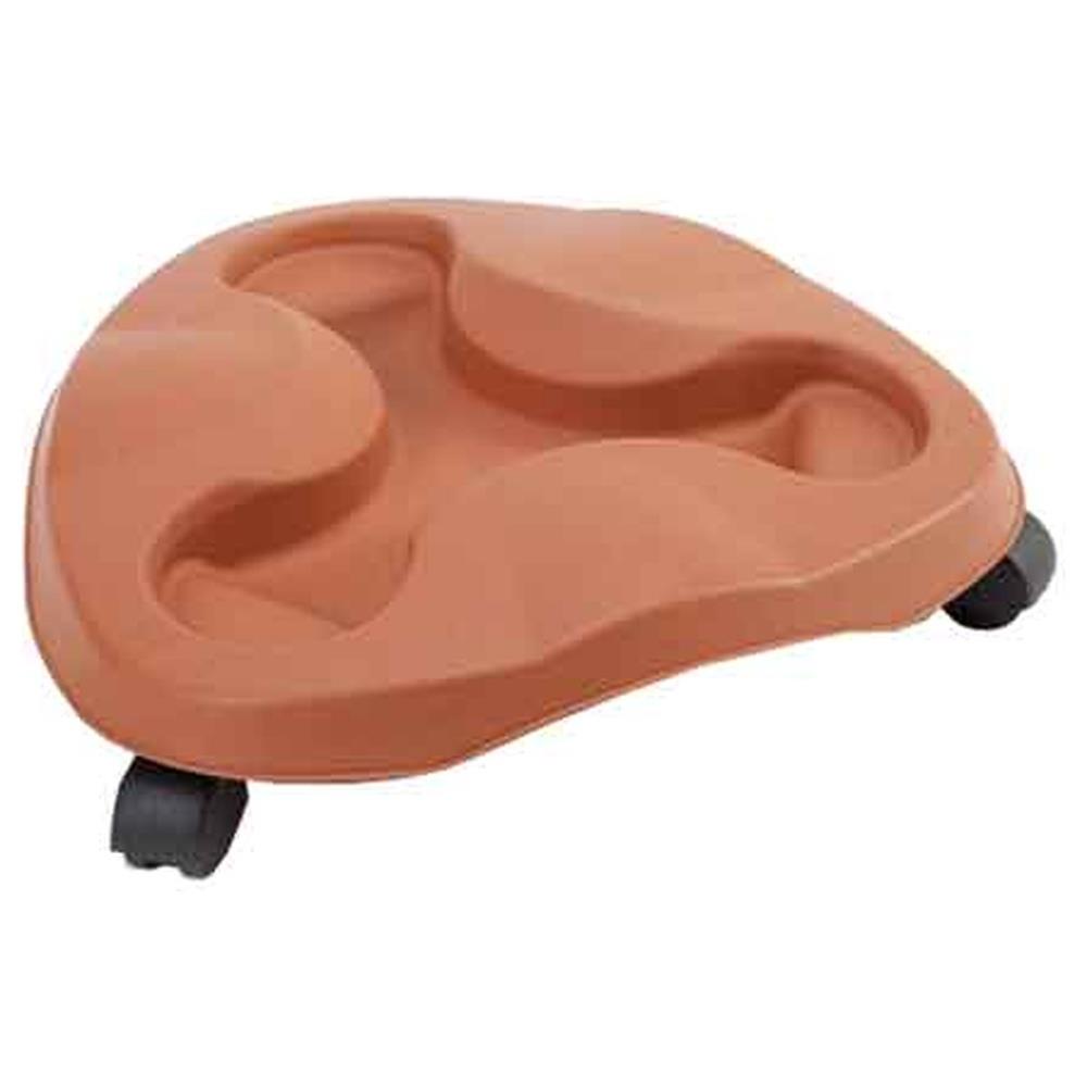 sottovaso con ruote trifoglio 38x38x3h cm