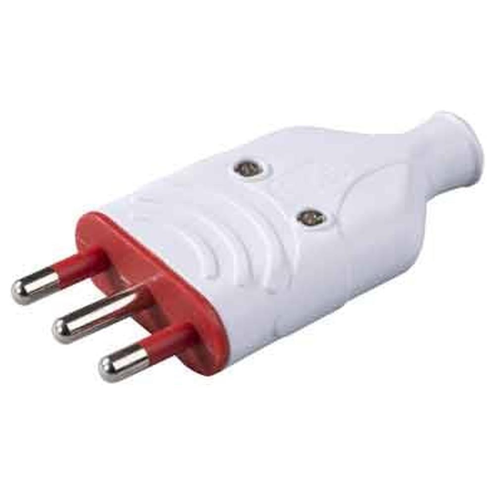 spina mobile antischiacciamento in gomma 16a rosi 2p+t - colore bianca