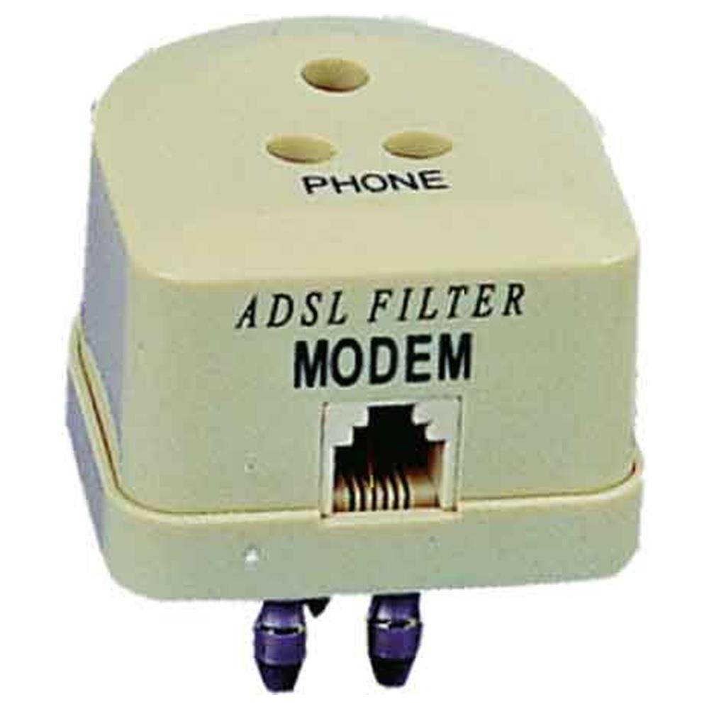 spina/presa telefonica tripolare con filtro adsl