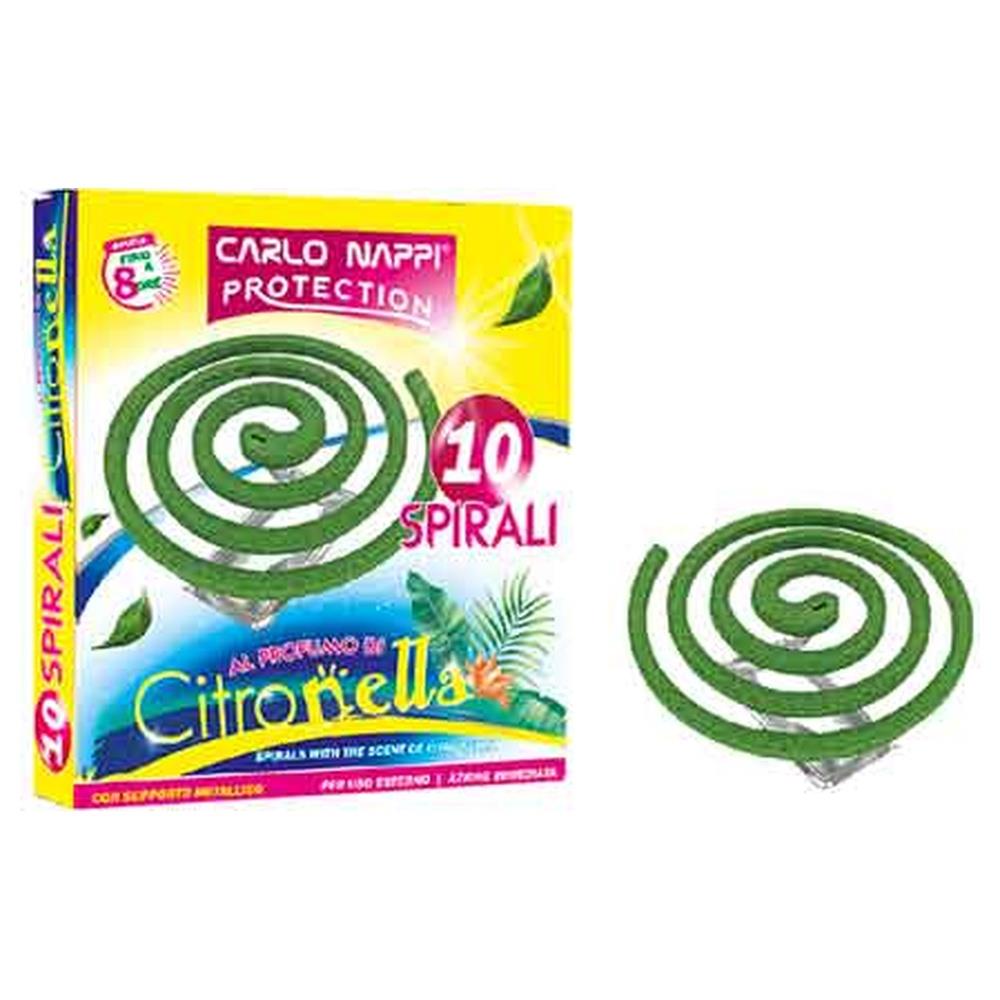 spirali al profumo di citronella confezione 10 pezzi