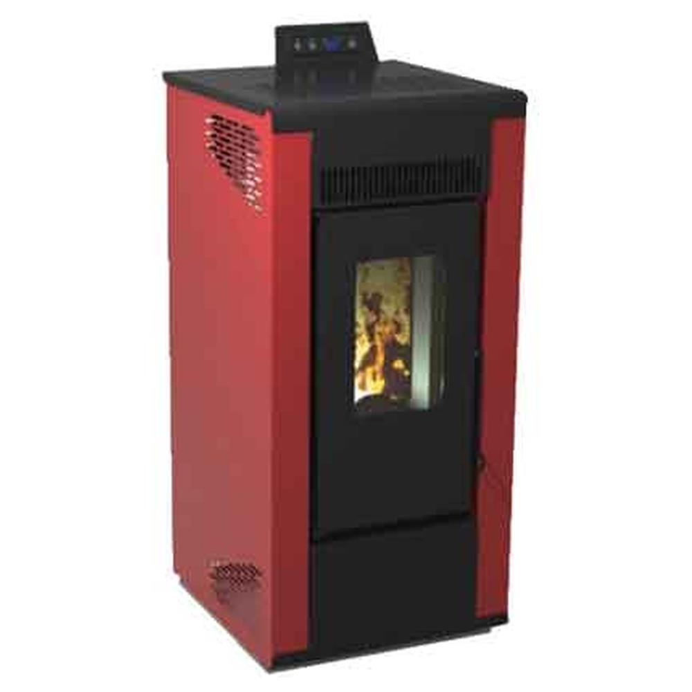 stufa a pellet roxy kw 7,87 - colore bordeaux