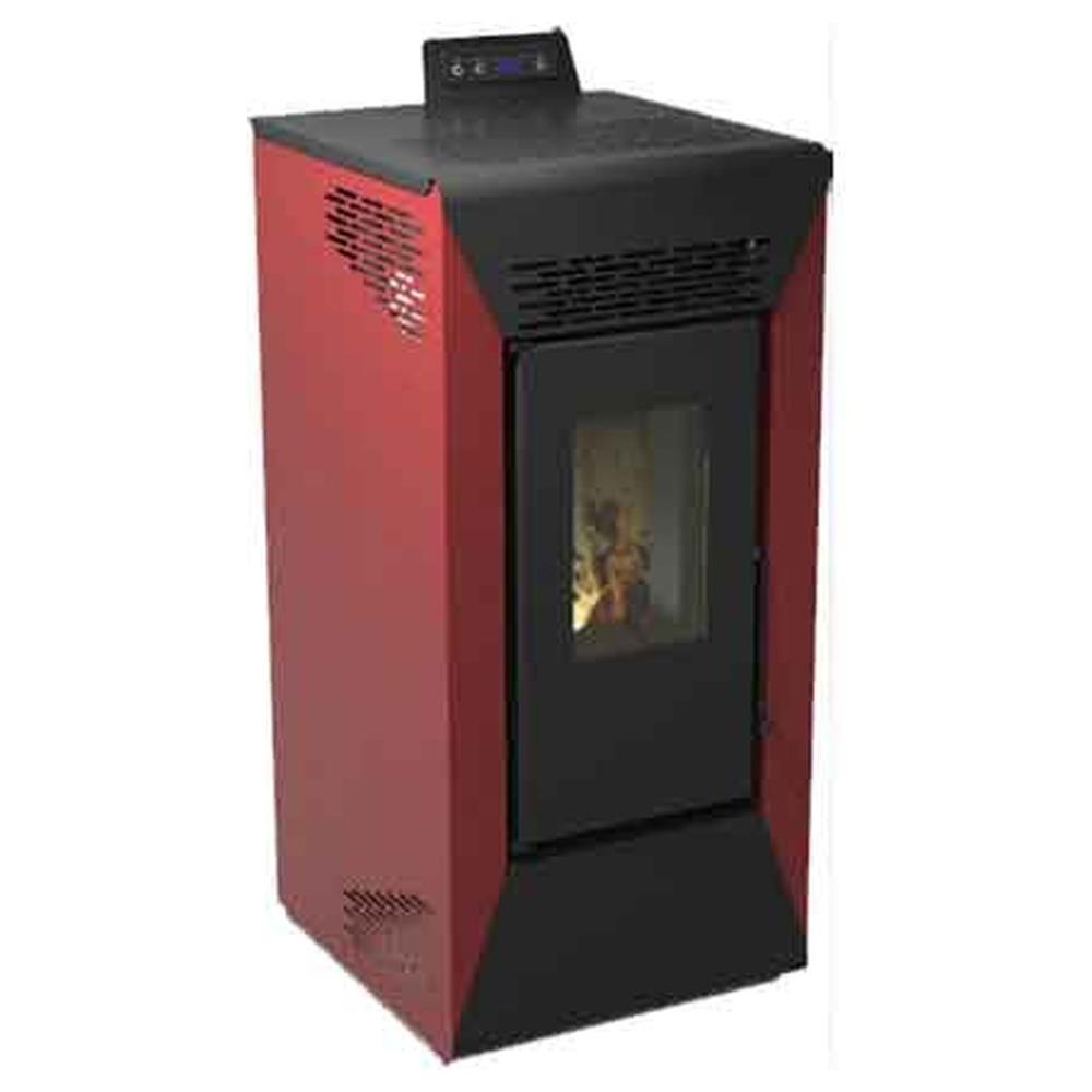 stufa a pellet star kw 8,74 - colore bordeaux