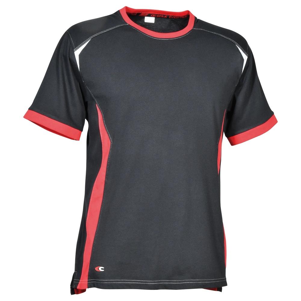 t-shirt cofra alderton v641 nero/rosso s