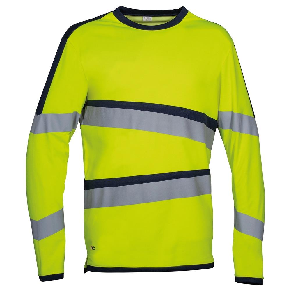 t-shirt cofra eldoret v658 giallo fluo/navy s
