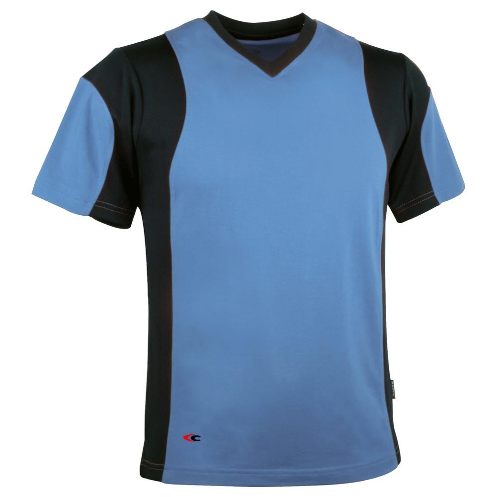 t-shirt cofra java v080 celeste/nero s