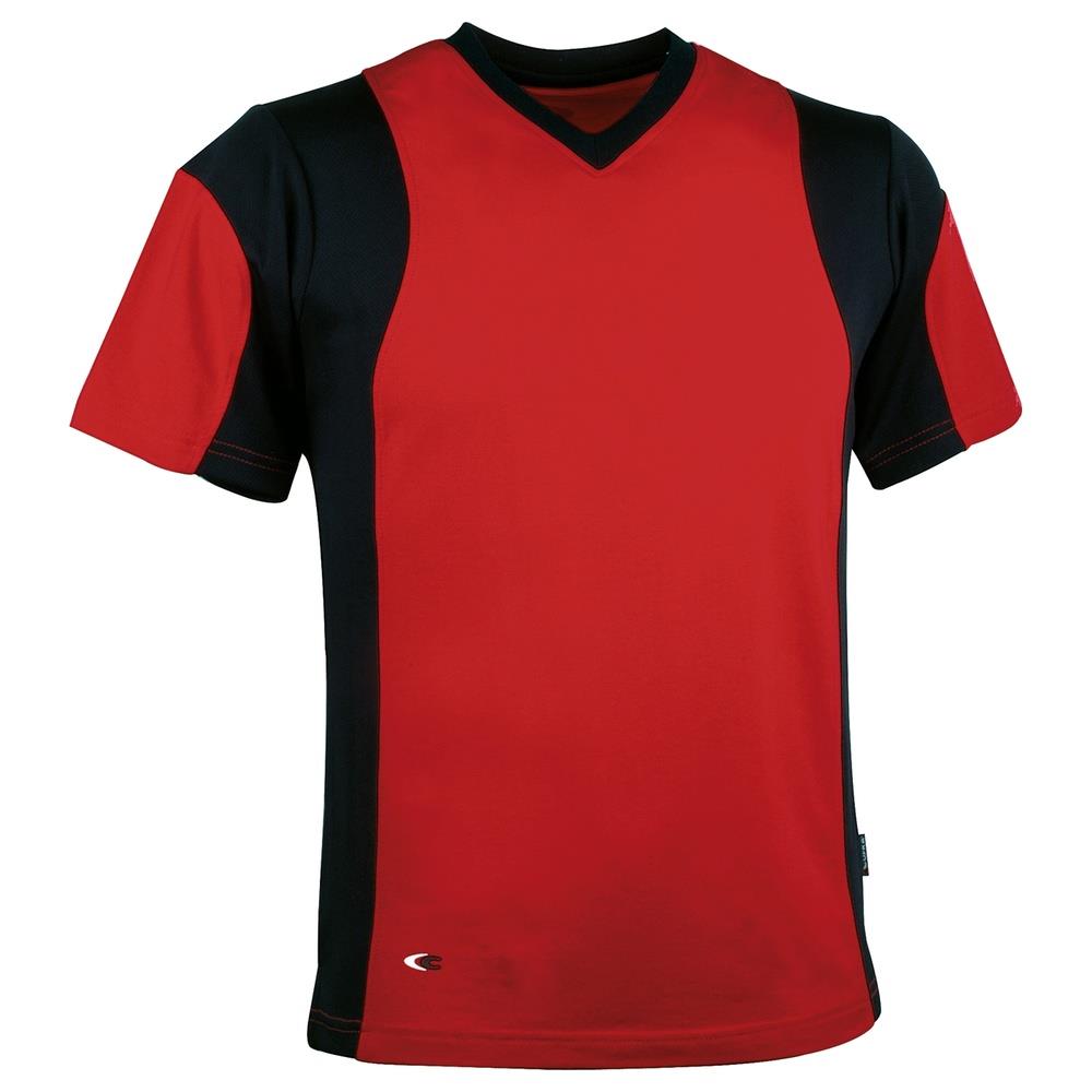 t-shirt cofra java v080 rosso/nero s