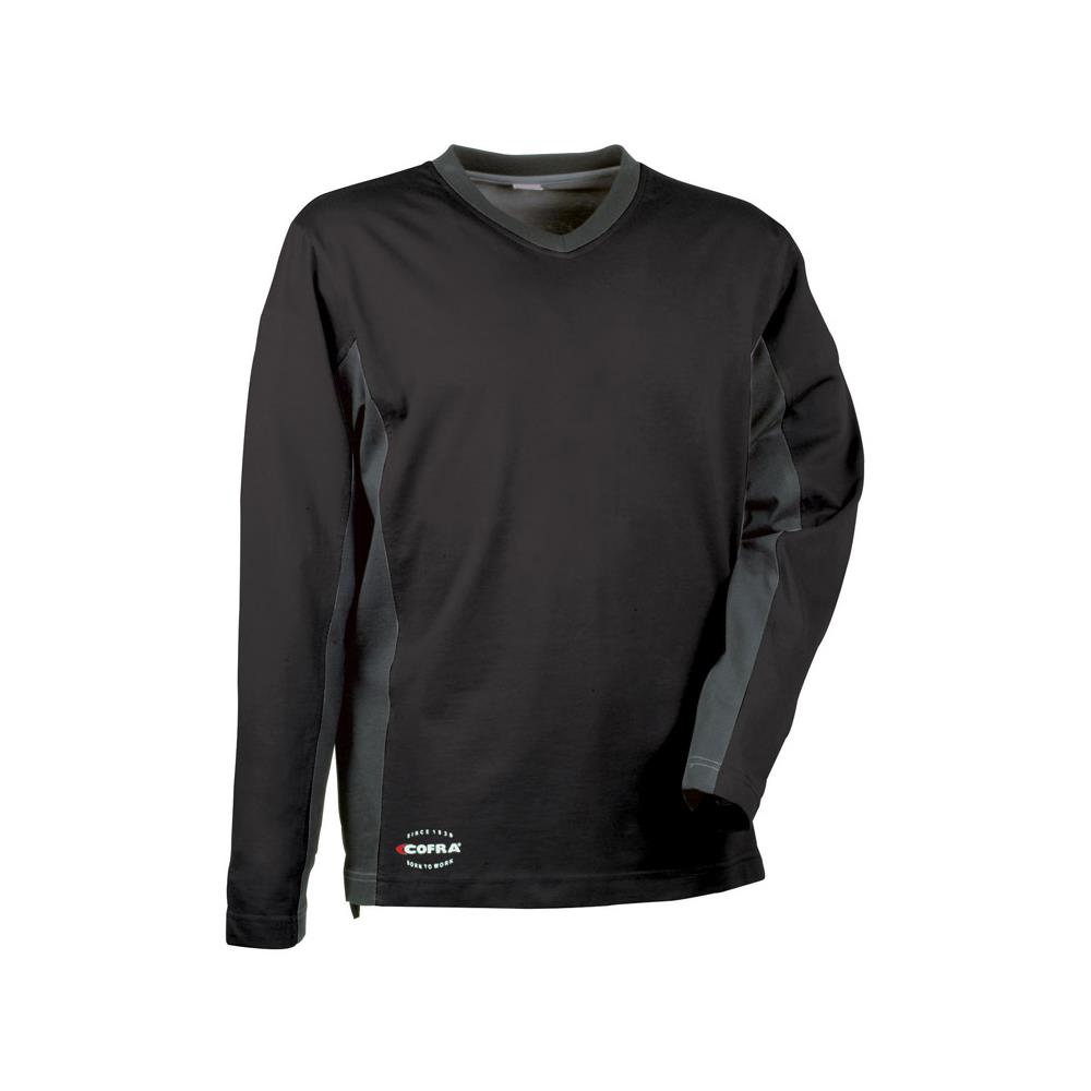 t-shirt cofra madeira v105 nero/antracite l