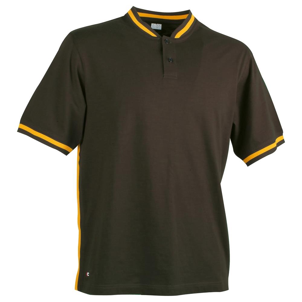 t-shirt cofra malaga v087 fango/giallo s