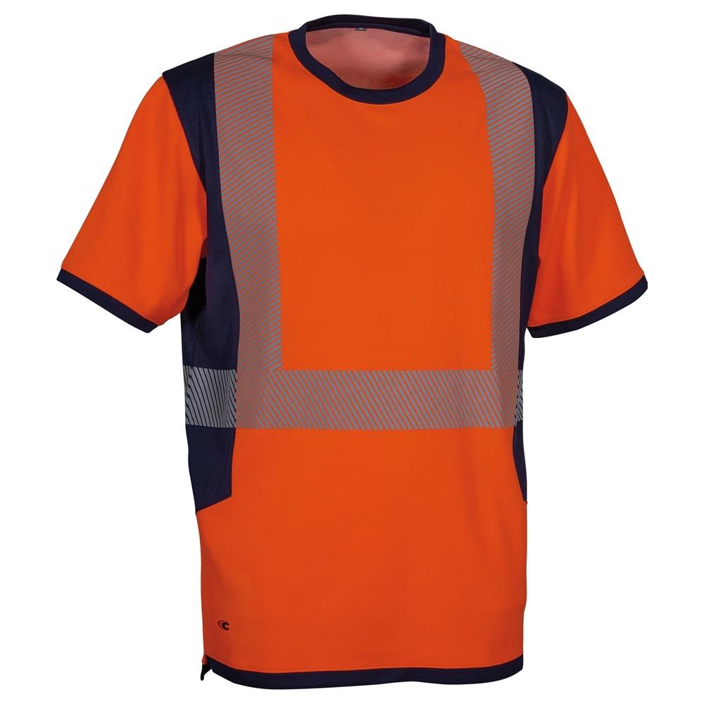 t-shirt cofra parham v650 arancio fluo/navy s