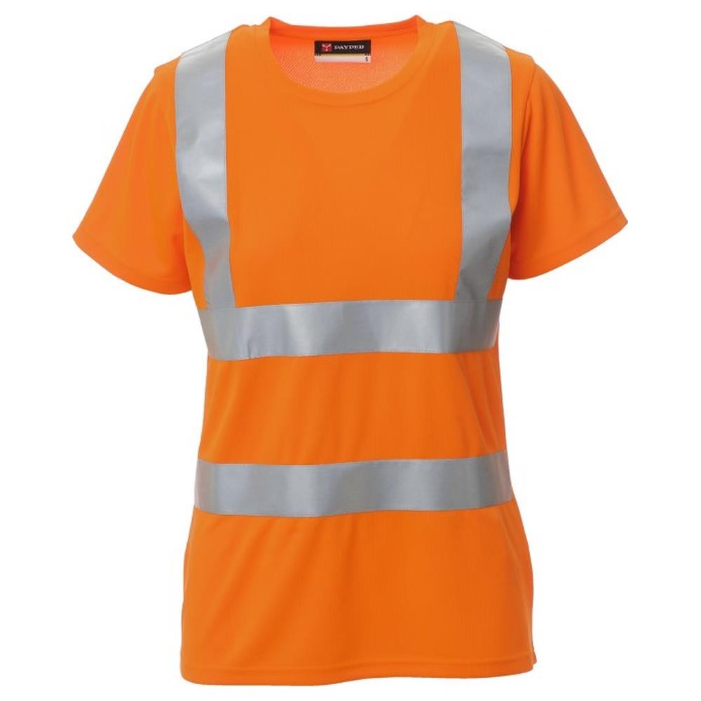 t-shirt donna manica corta payper avenue lady arancione fluo s