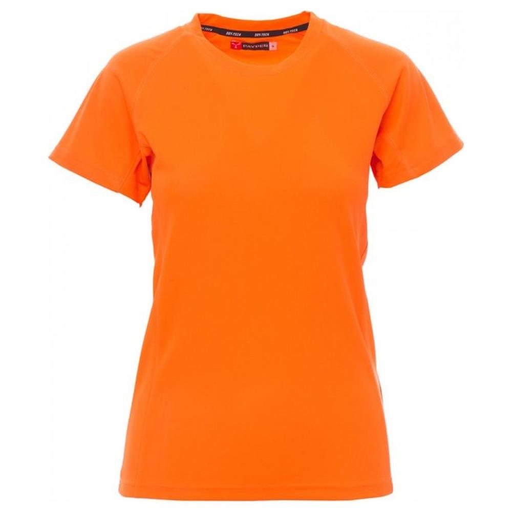 t-shirt donna manica corta payper runner lady arancione fluo s
