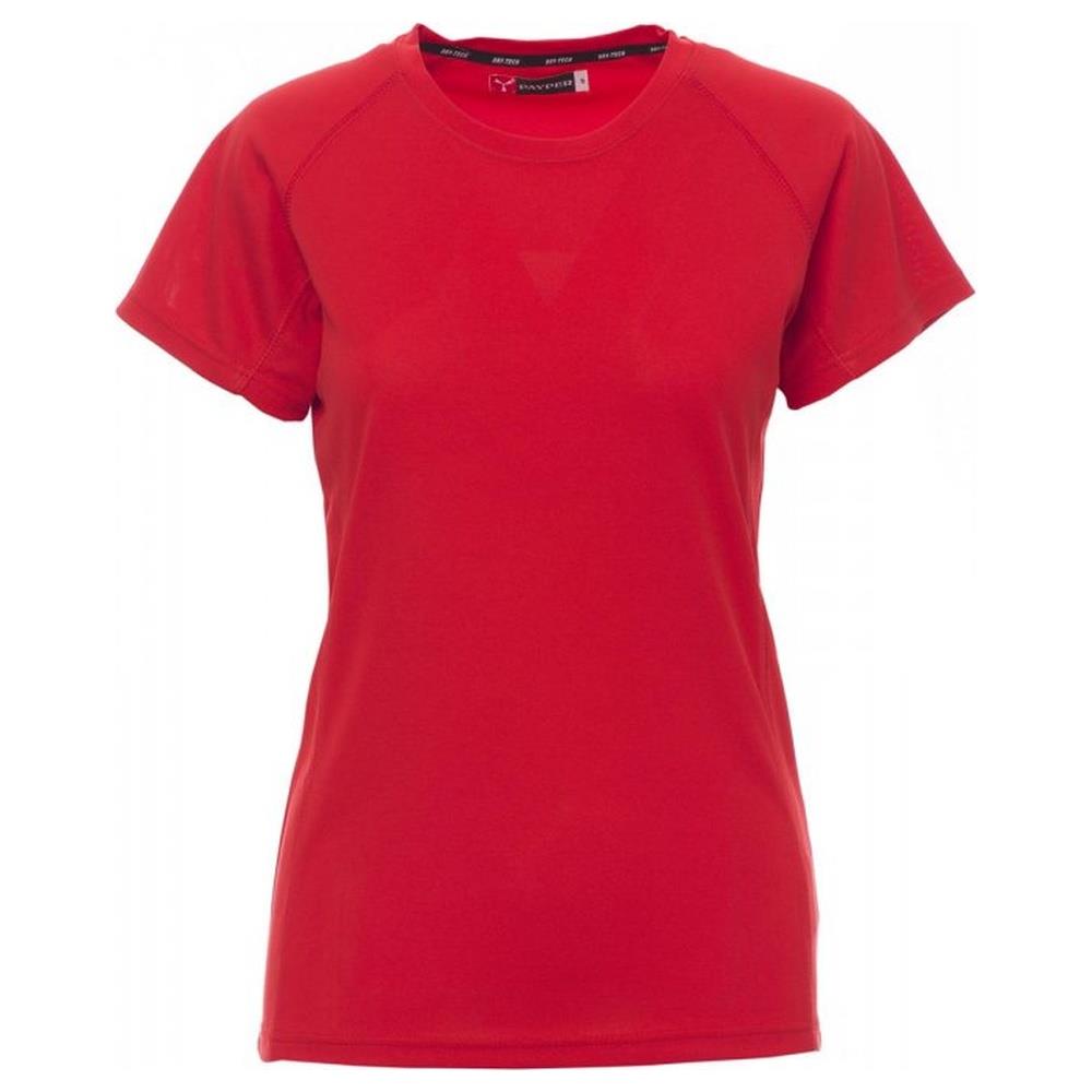 t-shirt donna manica corta payper runner lady rosso s