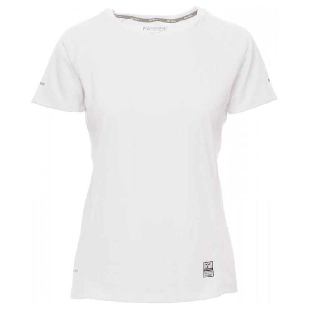 t-shirt donna manica corta payper running lady bianco s