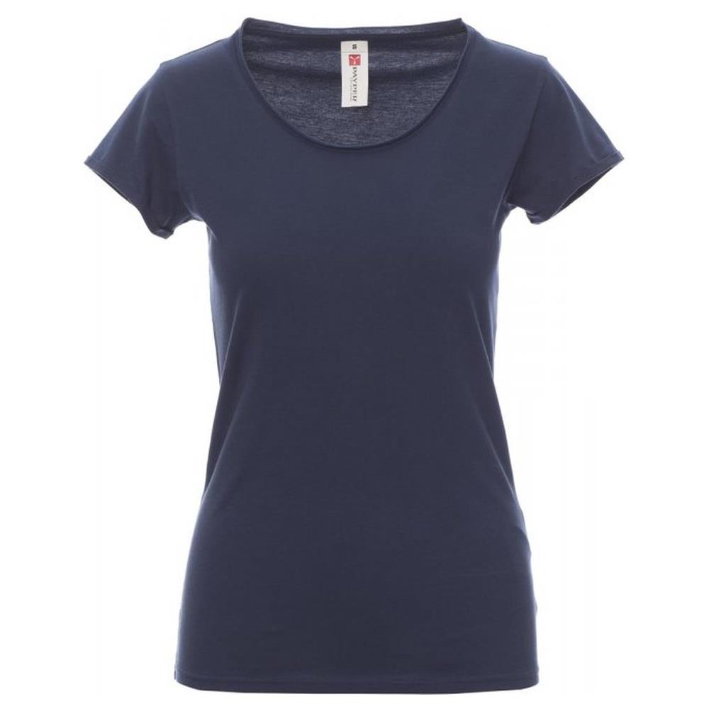 t-shirt donna manica corta payper sound+lady blu denim s