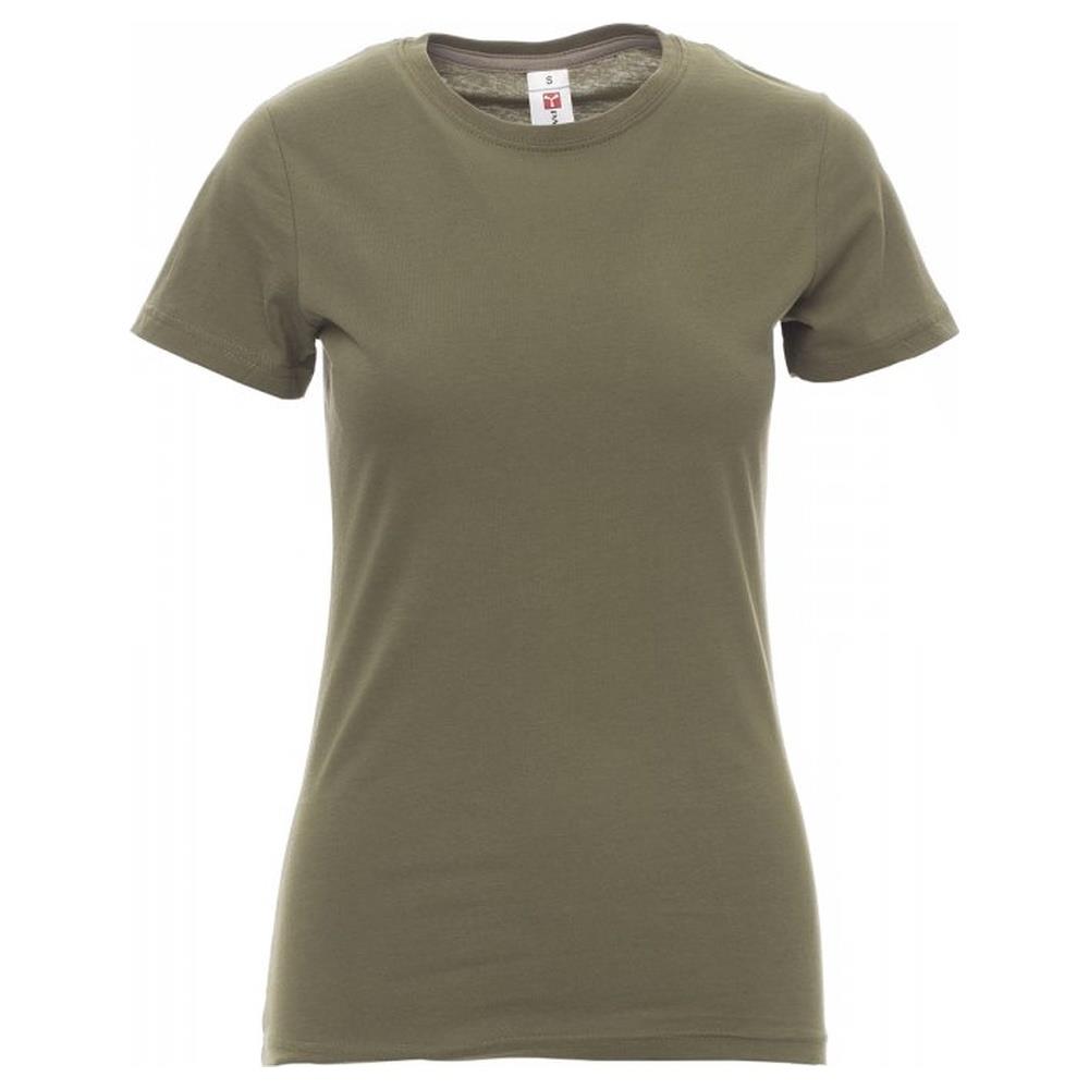 t-shirt donna manica corta payper sunset lady verde militare xs
