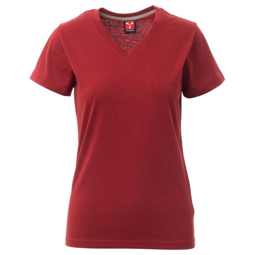 t-shirt donna manica corta payper v-neck lady bordeaux xs
