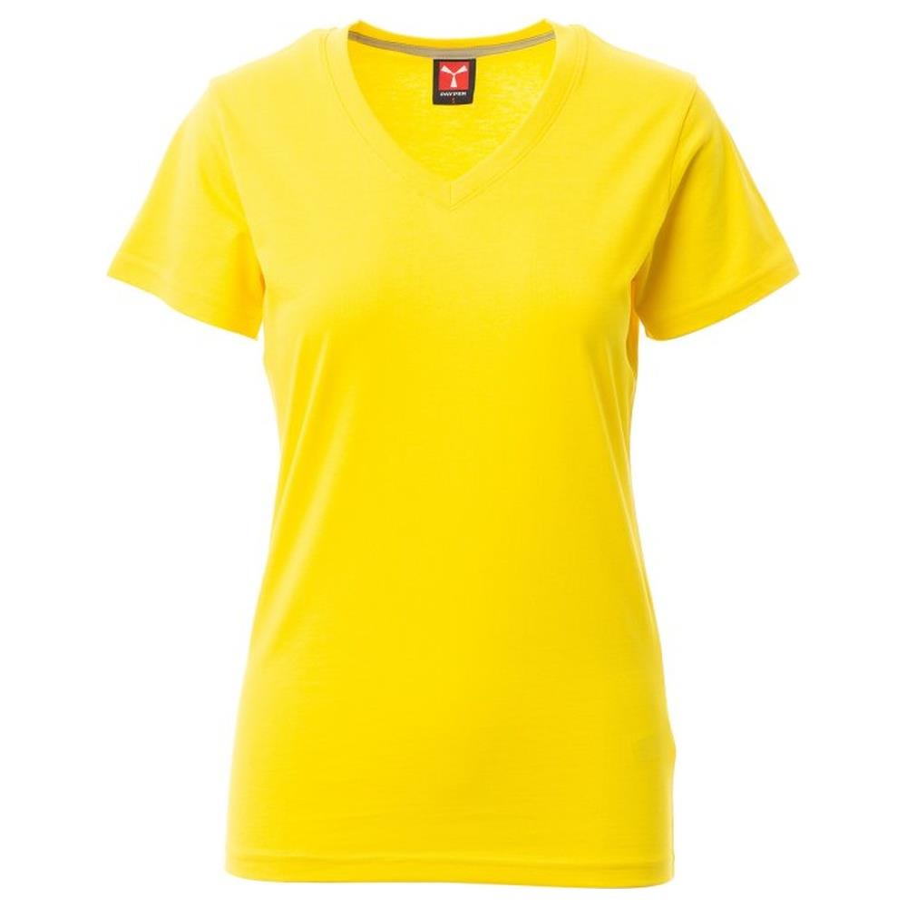 t-shirt donna manica corta payper v-neck lady giallo xs