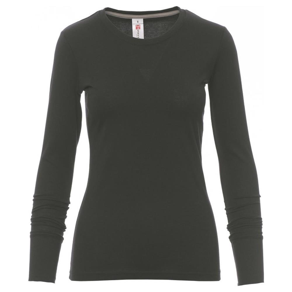 t-shirt donna manica lunga payper pineta lady antracite xs