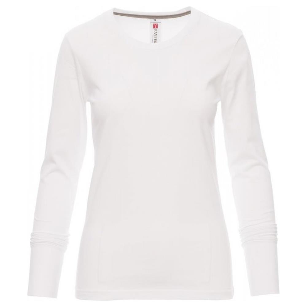 t-shirt donna manica lunga payper pineta lady bianco xs