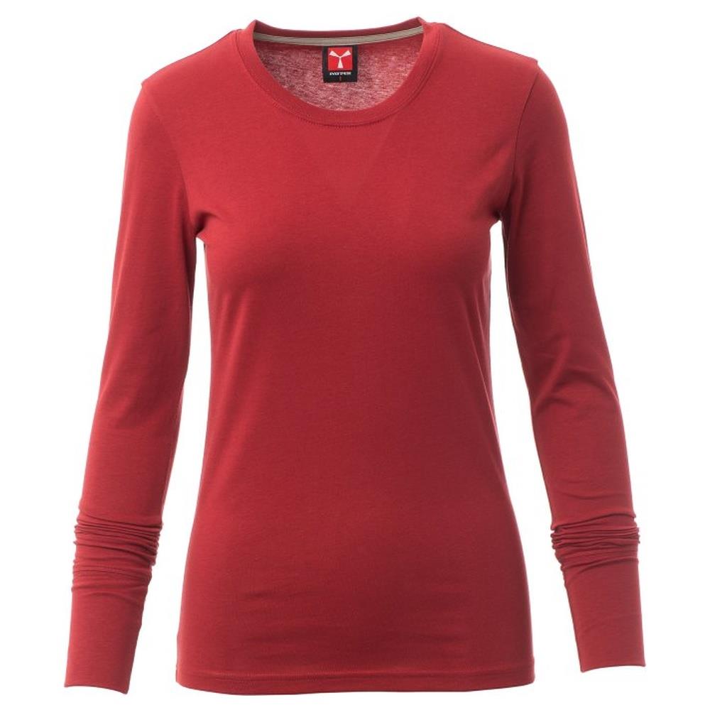 t-shirt donna manica lunga payper pineta lady bordeaux xs