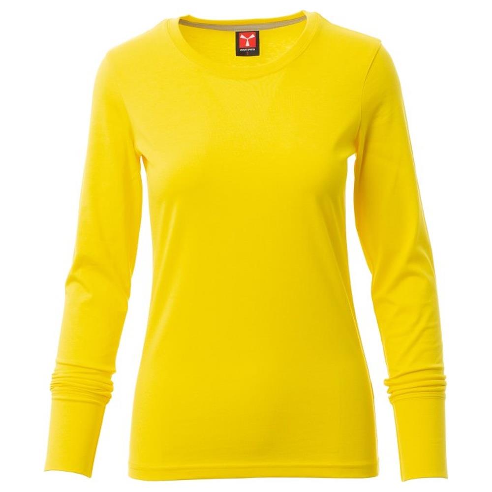 t-shirt donna manica lunga payper pineta lady giallo xs