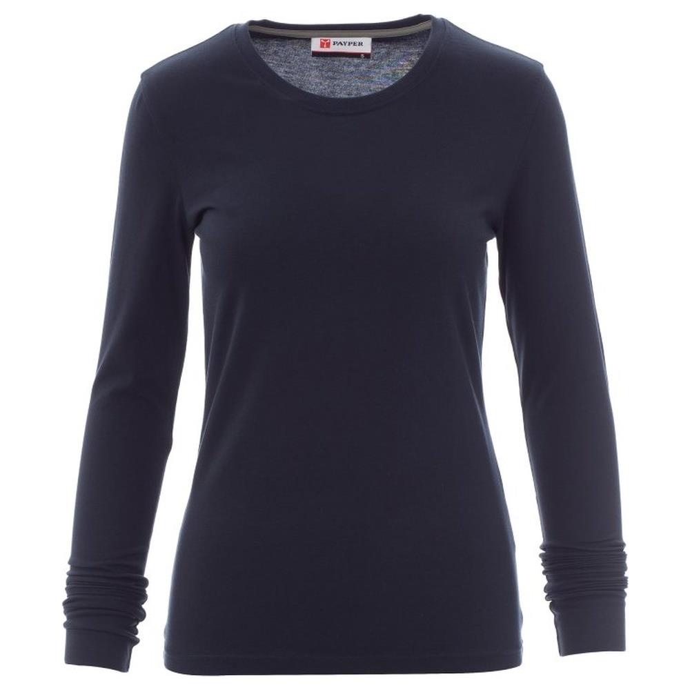 t-shirt donna manica lunga payper pineta lady navy xs