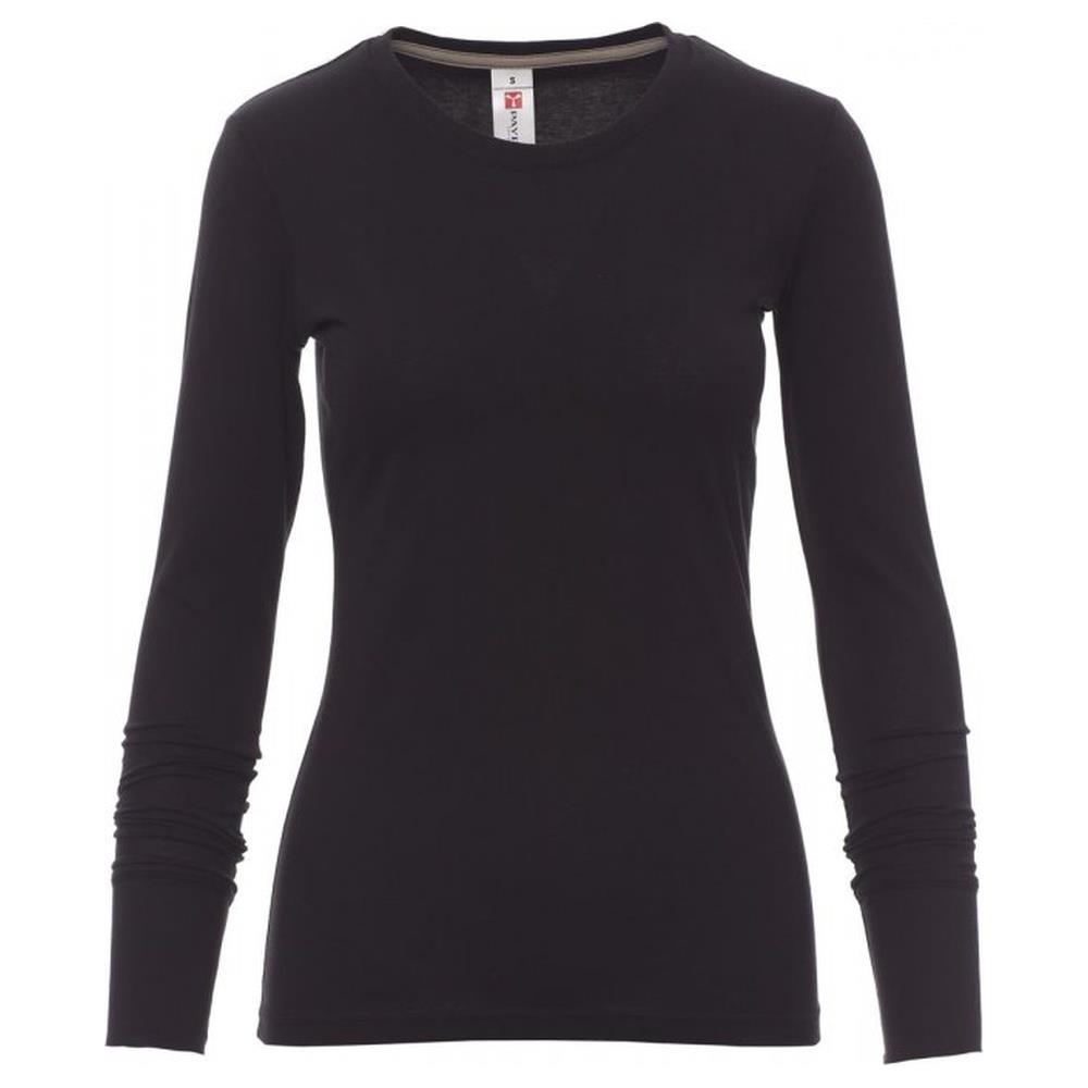 t-shirt donna manica lunga payper pineta lady nero xs