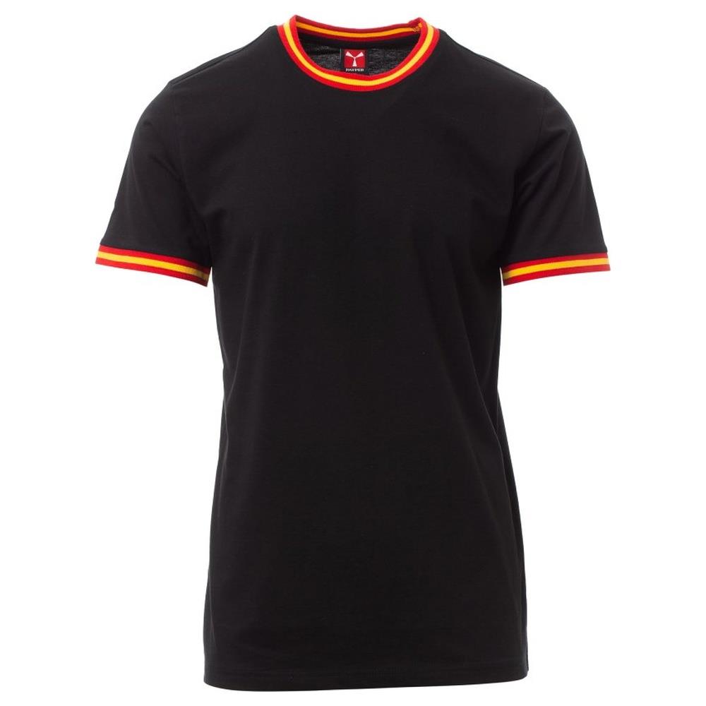 t-shirt manica corta payper flag nero/spagna s