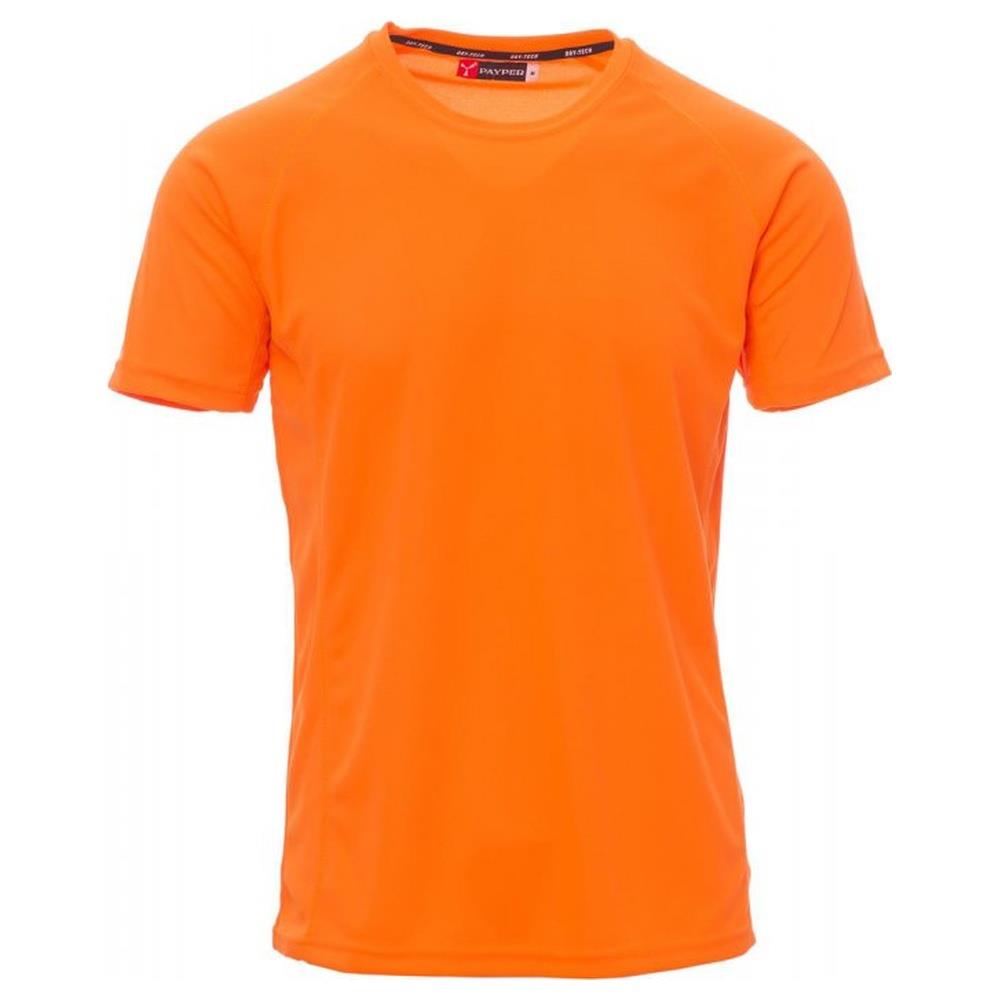 t-shirt manica corta payper runner arancione fluo s