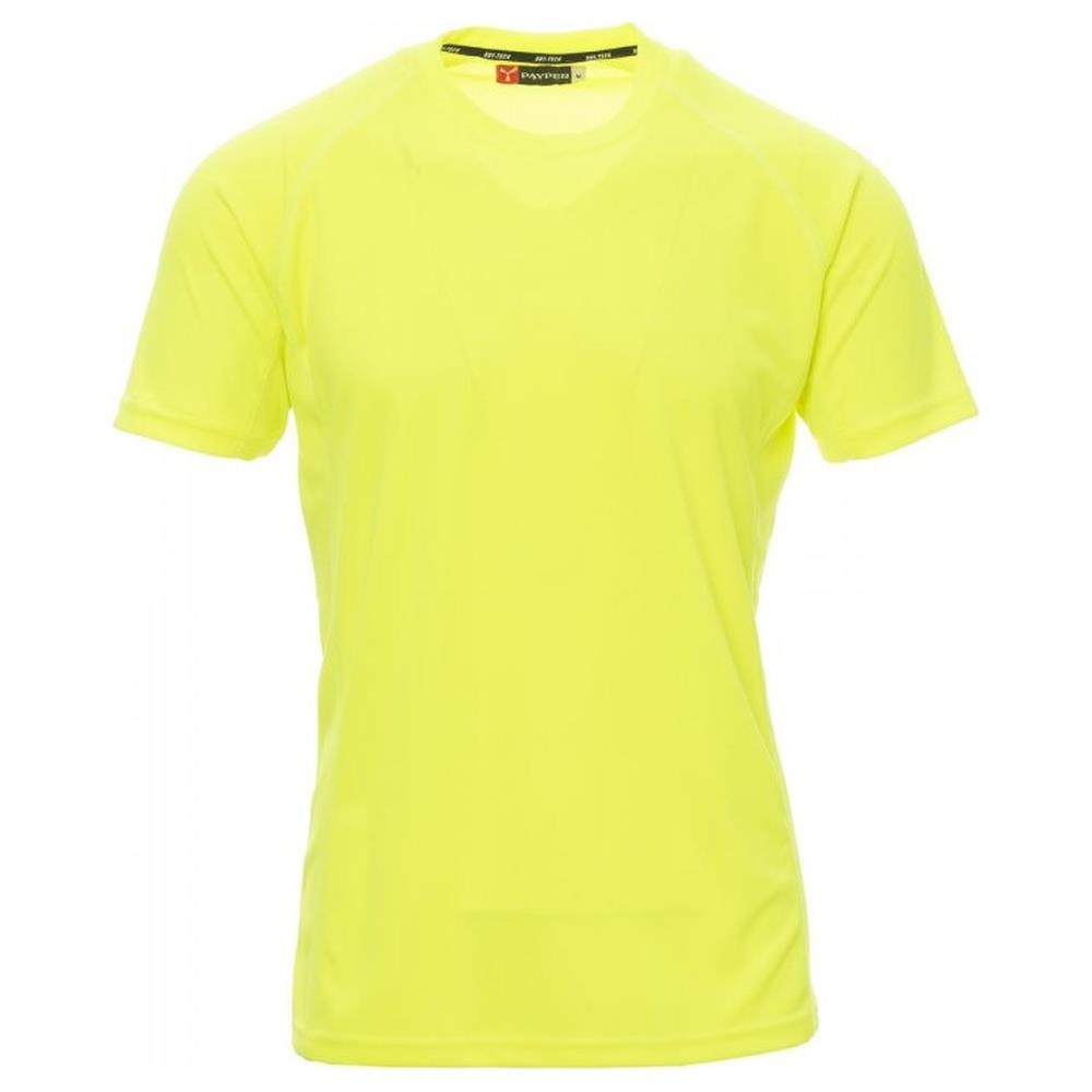 t-shirt manica corta payper runner giallo fluo s