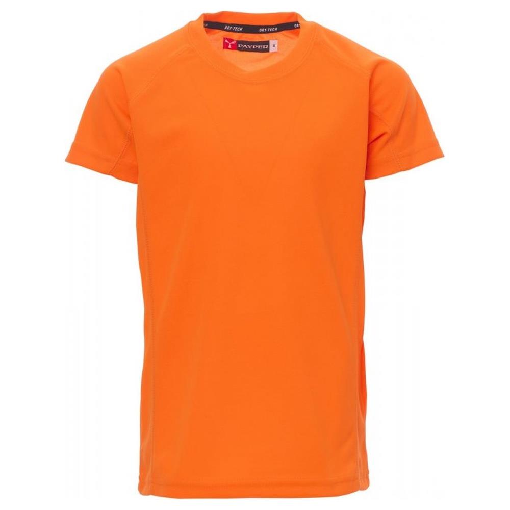 t-shirt manica corta payper runner kids arancione fluo 5/6